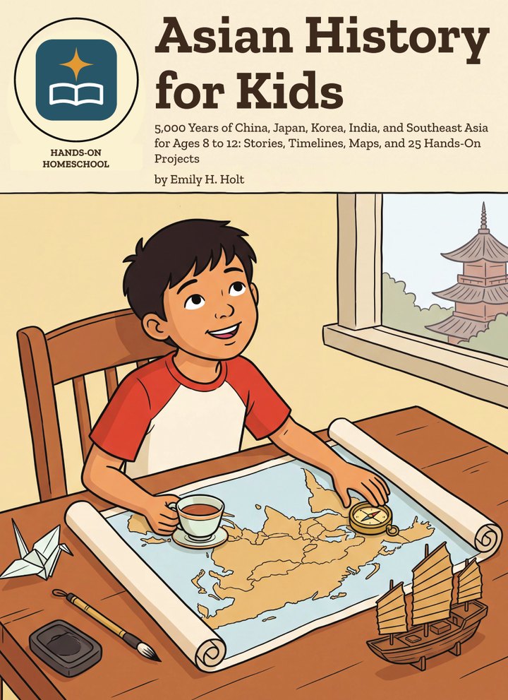Asian History for Kids, book cover, coming soon