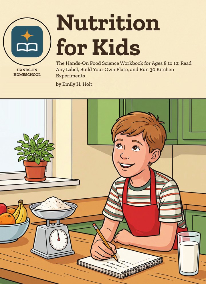 Nutrition for Kids, the hands-on food science workbook for ages 8 to 12, book cover